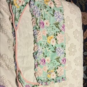Posh Peanut Mint Floral hooded towel